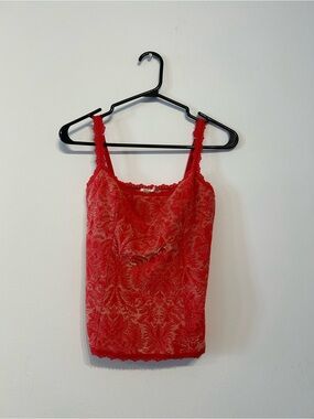 Aria Red Lace Floral Camisole